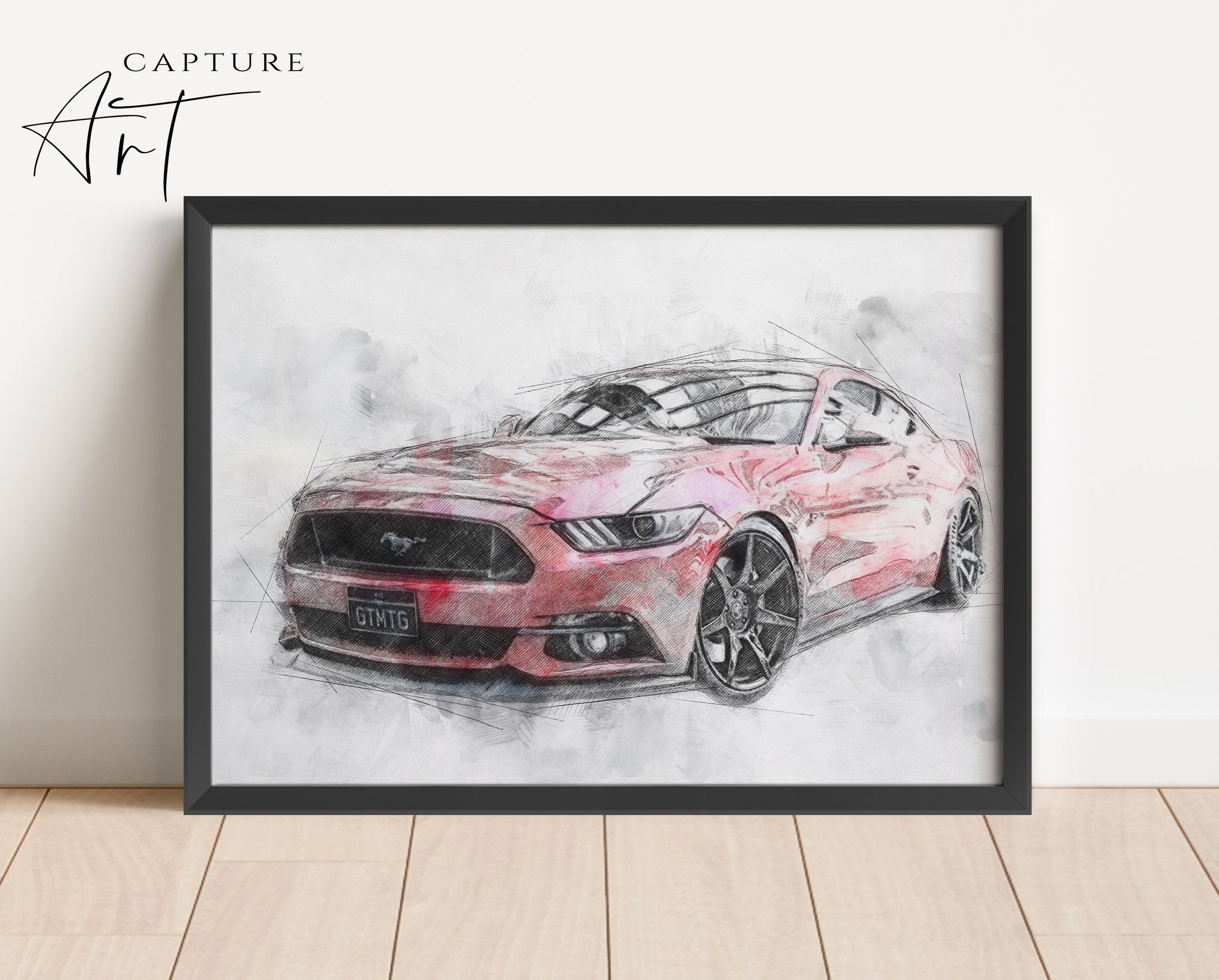 Custom car and truck watercolor portrait from photo, deals unique vehicle art, personalized gift for classic car enthusiast.