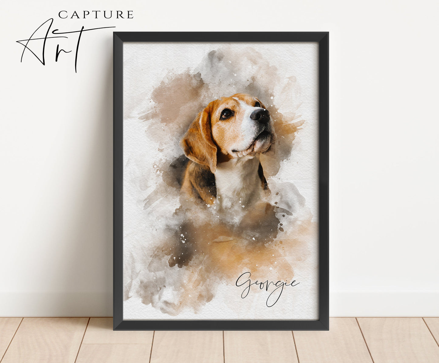 Personalized Watercolor Dog Portrait